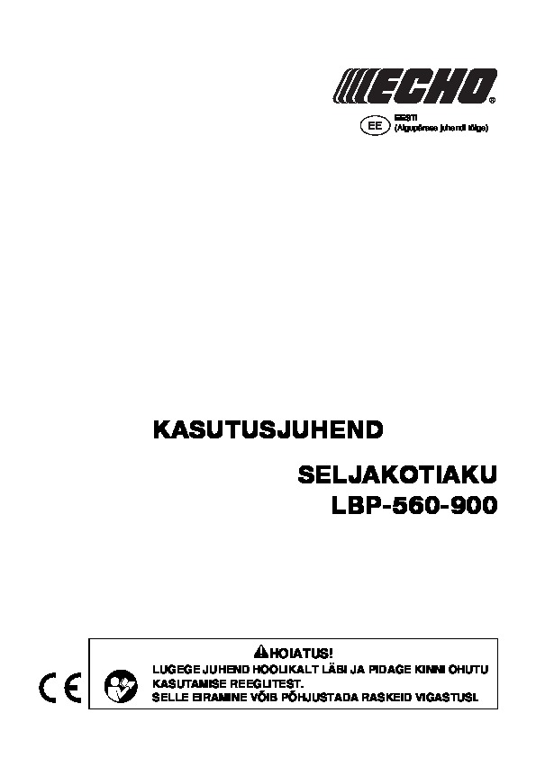 Operating manual for LBP-560-9
